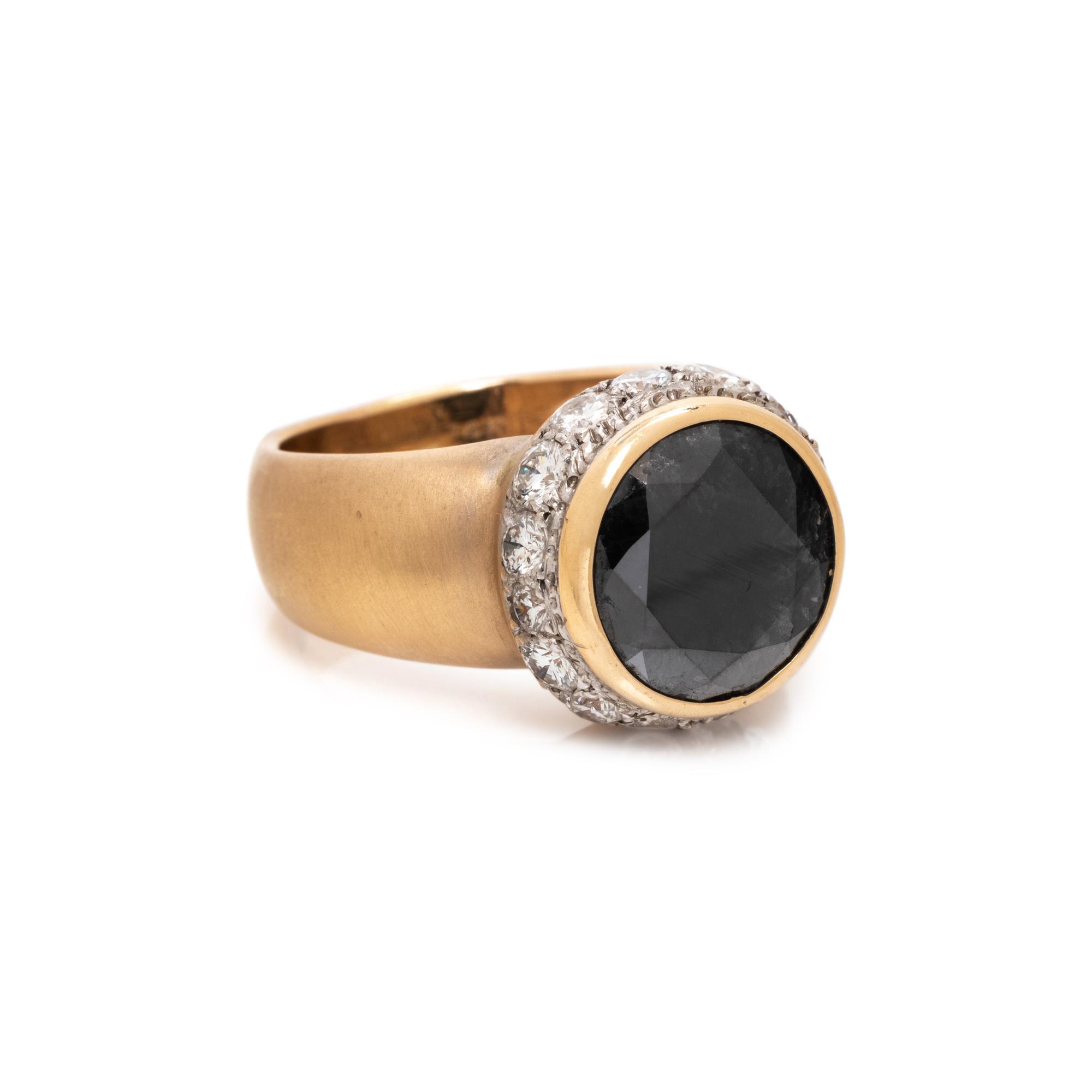 BLACK DIAMOND AND DIAMOND RING