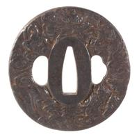 An Iron Tsuba Height 2 3/4 inches. — EARLY 18TH CENTURY