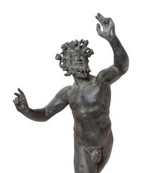 An Italian Grand Tour Bronze of the Dancing Faun of Pompeii
