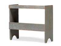 A Country Green Painted Pine Two-Tier Bucket Bench