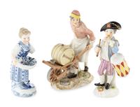 Three Meissen Porcelain Figures
