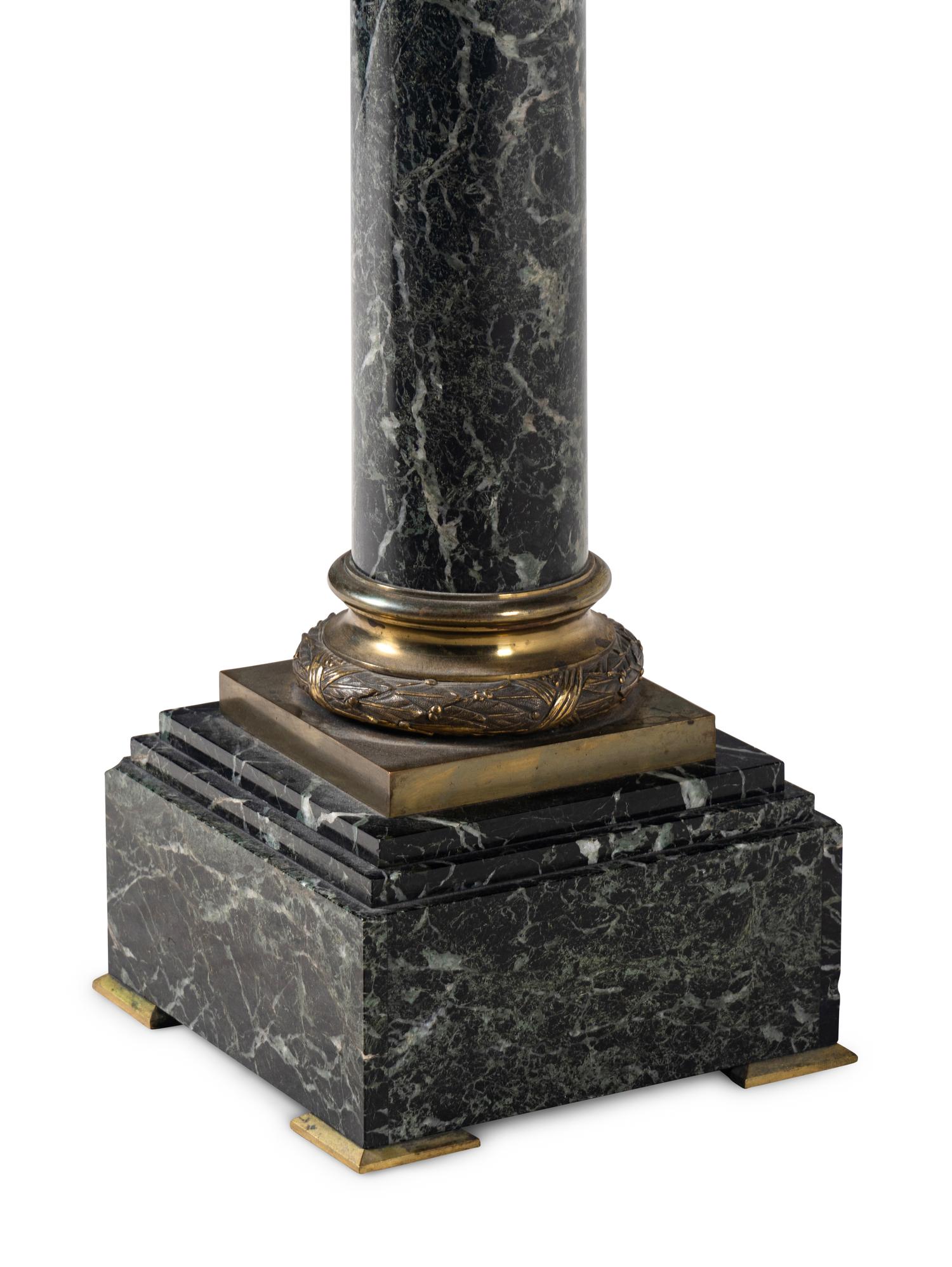 A Gilt Bronze Mounted Marble Pedestal
