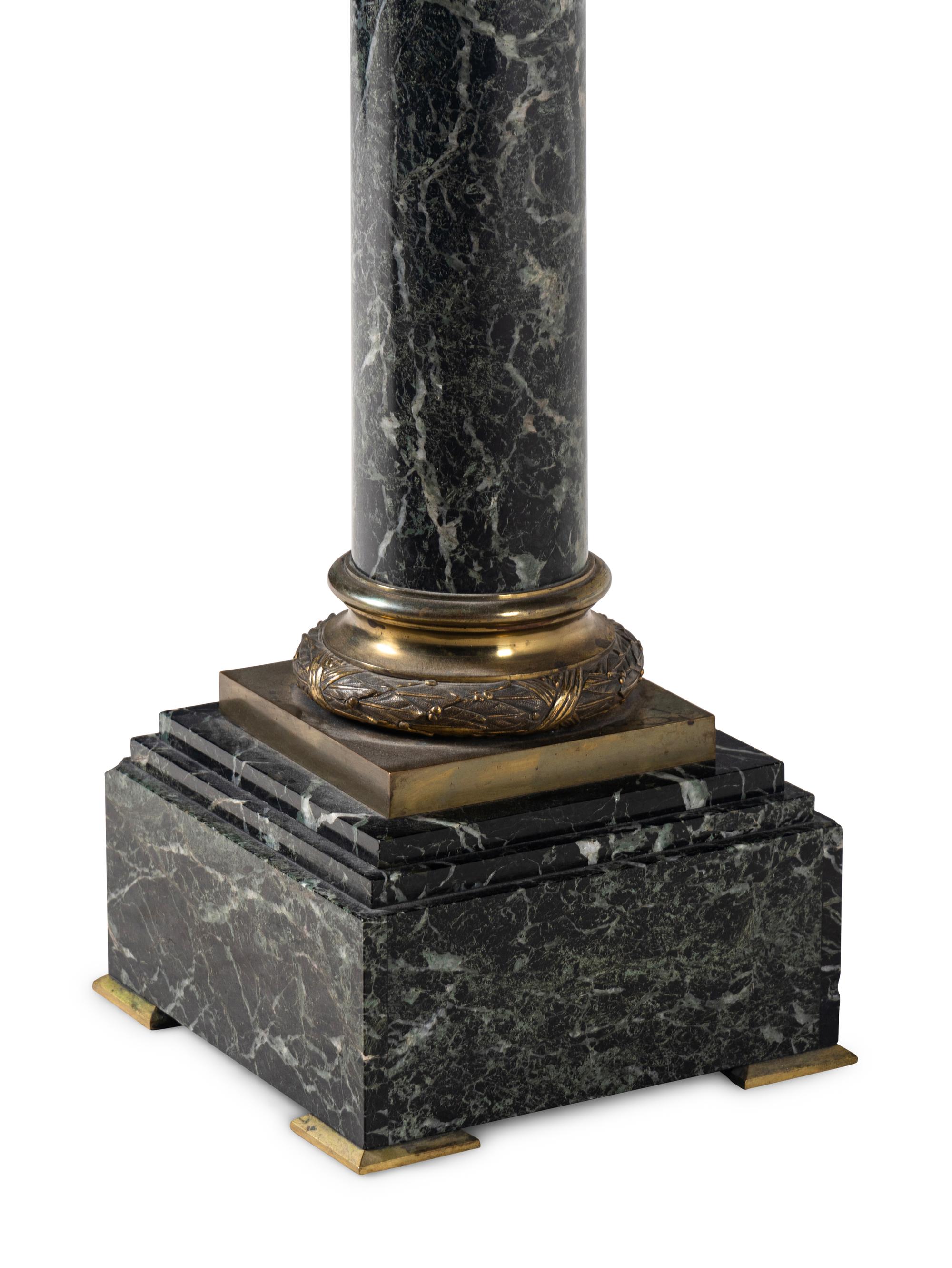 A Gilt Bronze Mounted Marble Pedestal