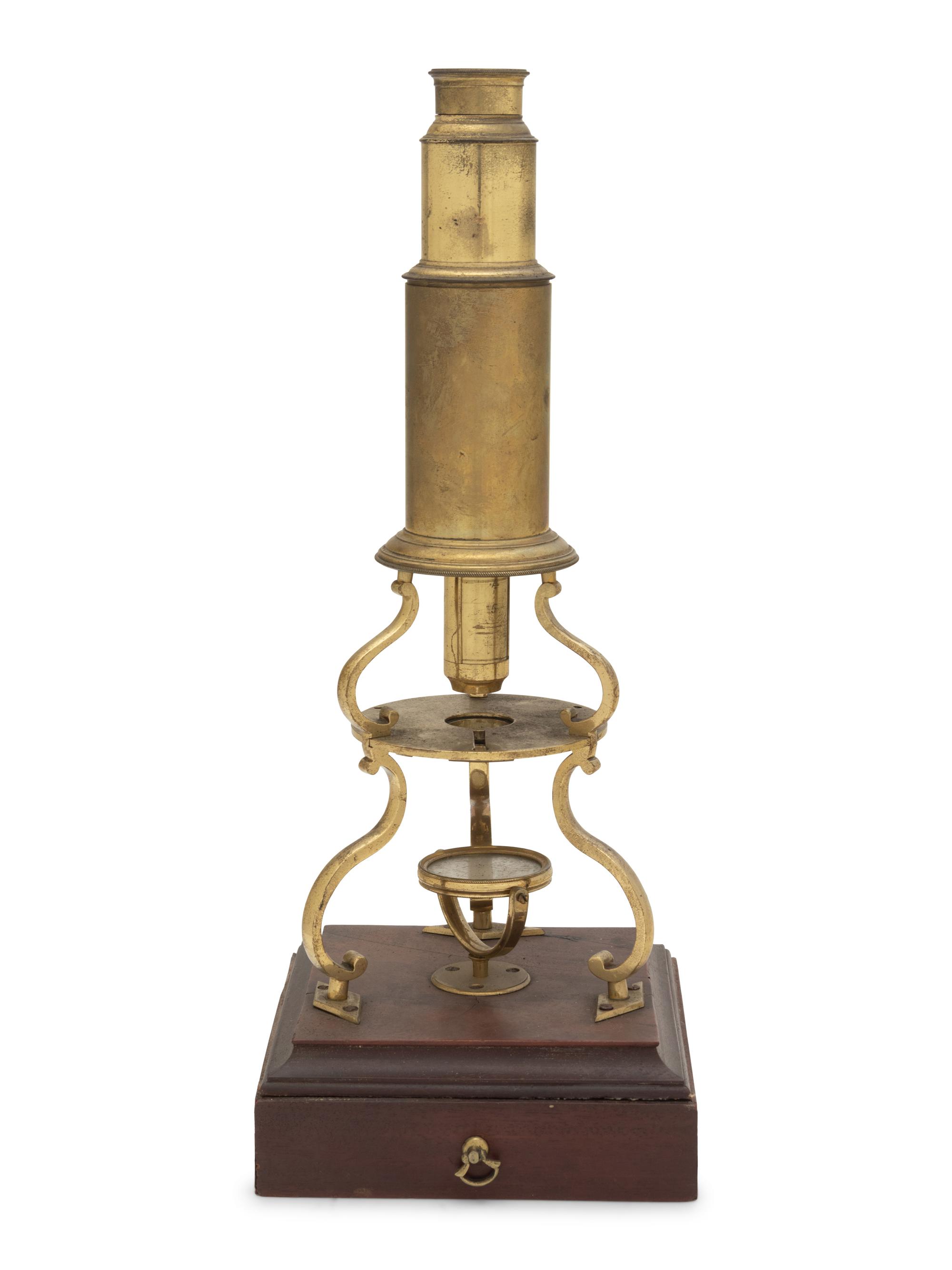 An English Brass Culpepper-Type Microscope