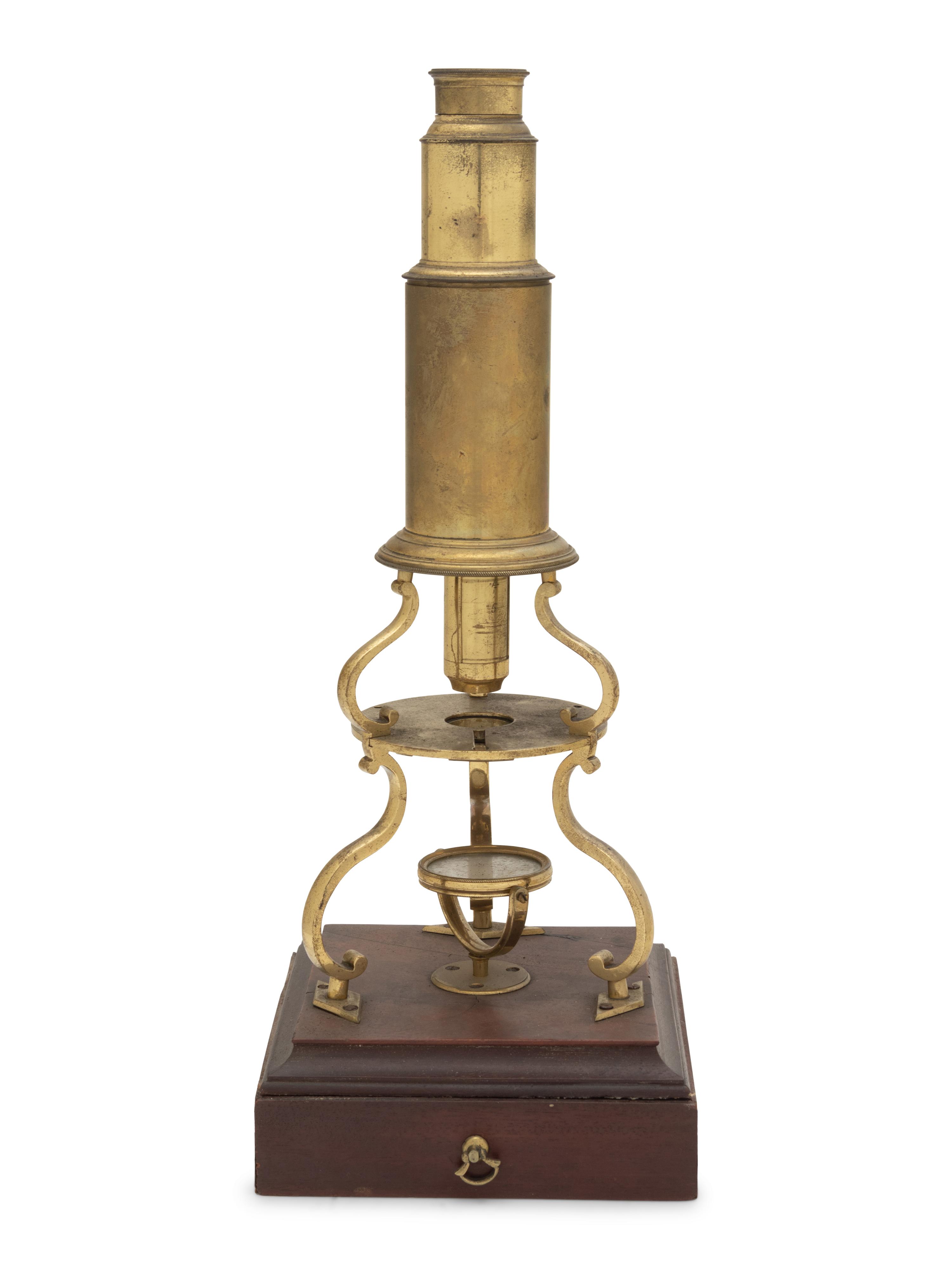 An English Brass Culpepper-Type Microscope