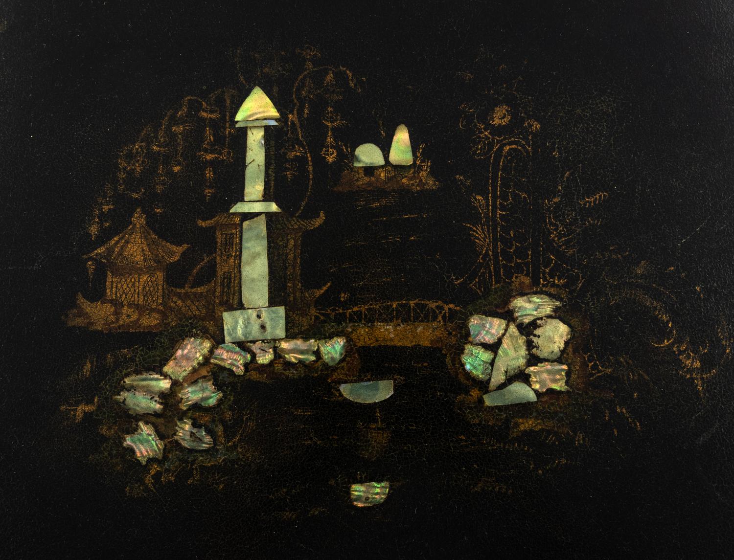 An English Papier Mâché Tray on Stand