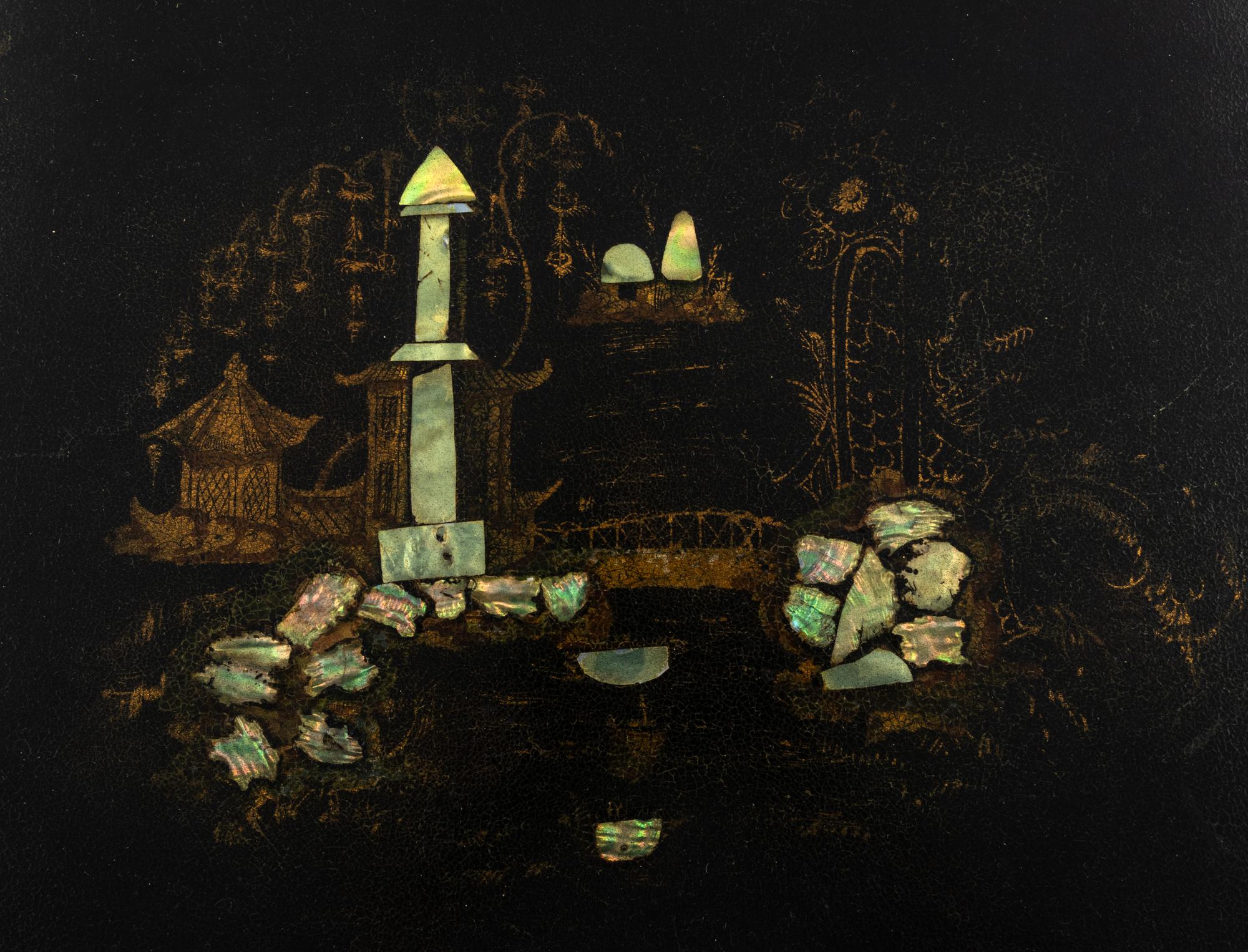 An English Papier Mâché Tray on Stand