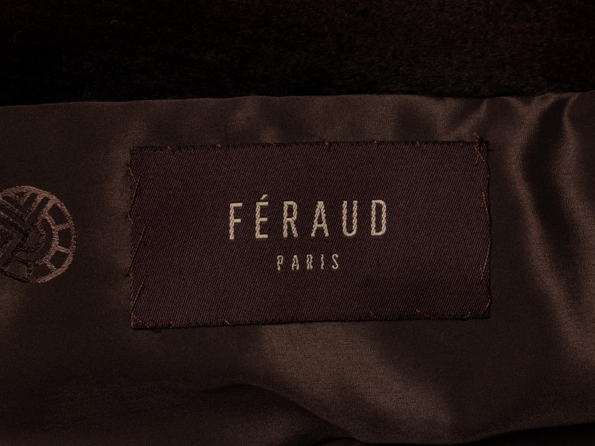 Féraud, Brown Sheared Mink & Marten Coat