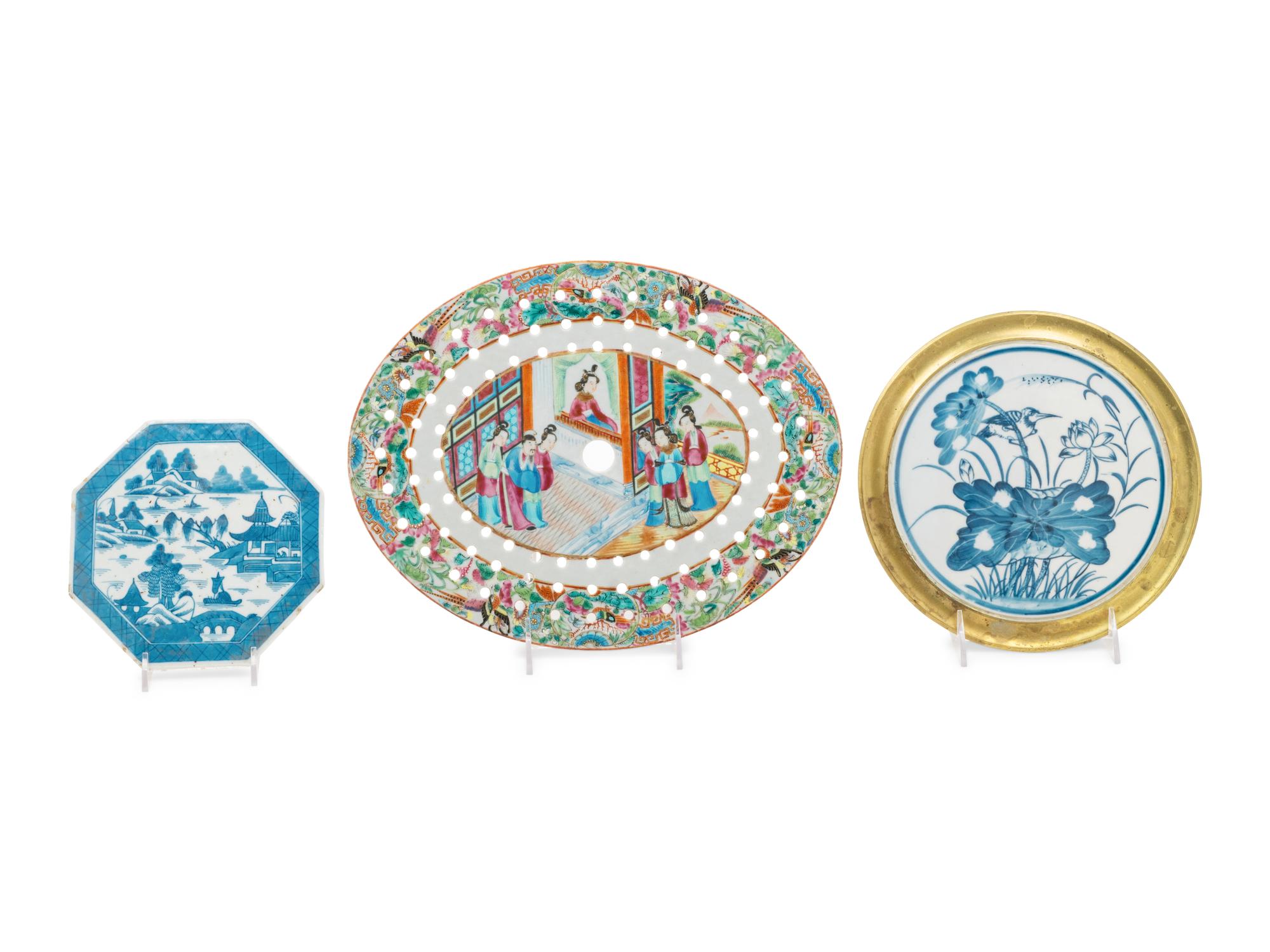Three Chinese Porcelain Plaques
