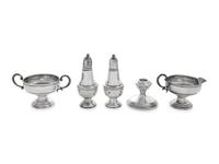 A Group of Five American Silver Table Articles