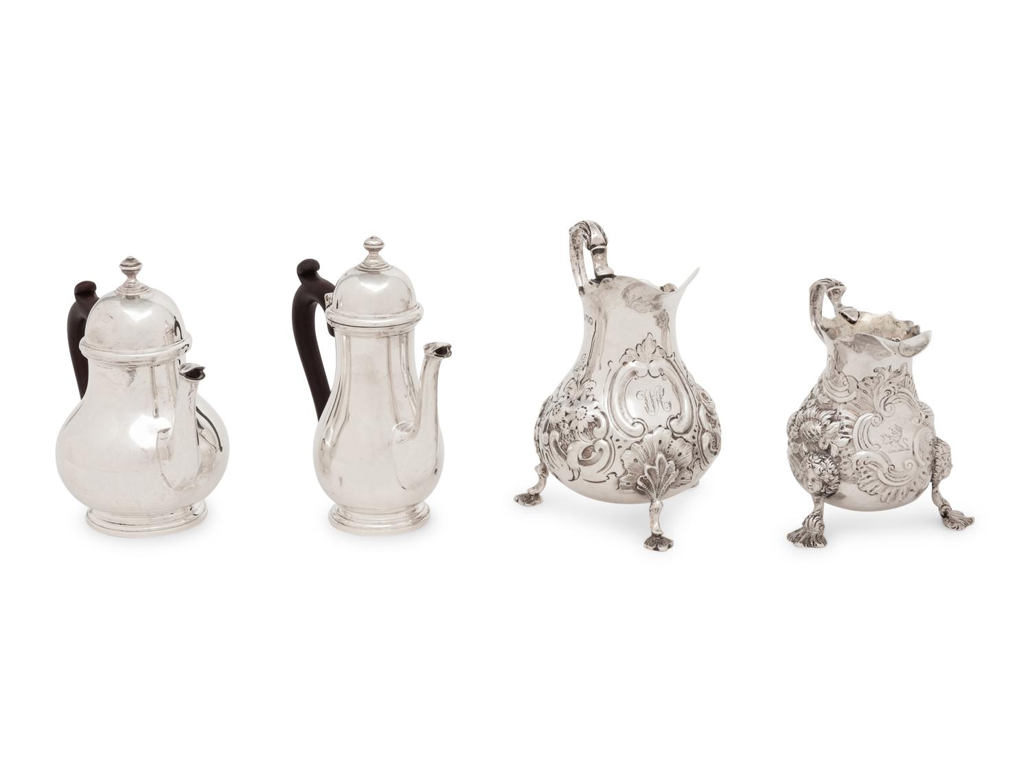 Four English Silver Table Articles