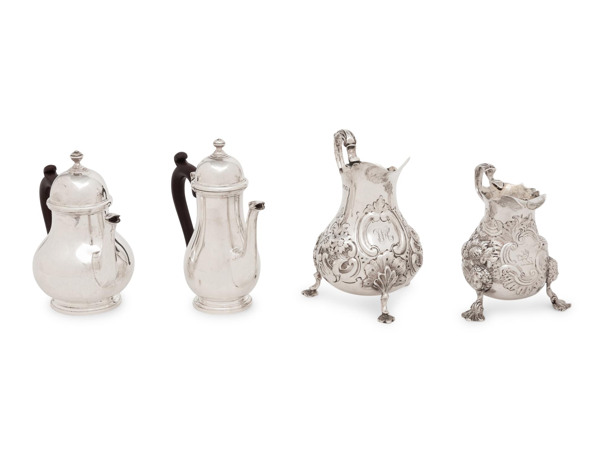 Four English Silver Table Articles