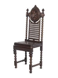 An English Renaissance Revival Bronzed Metal Side Chair in the Manner of Christopher Dresser