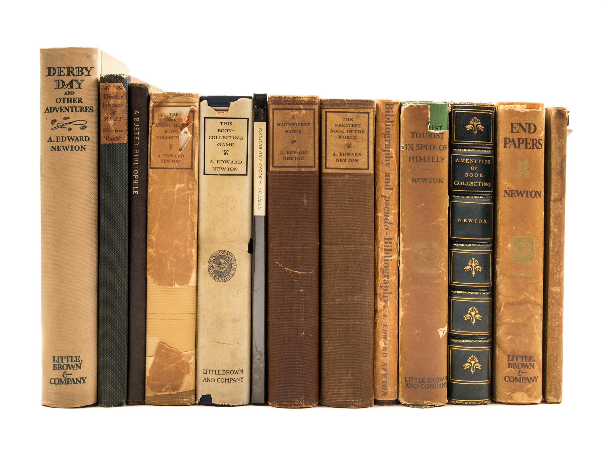 NEWTON, EDWARD A. Collection of signed books, letters and pamphlets. (28 items total)
