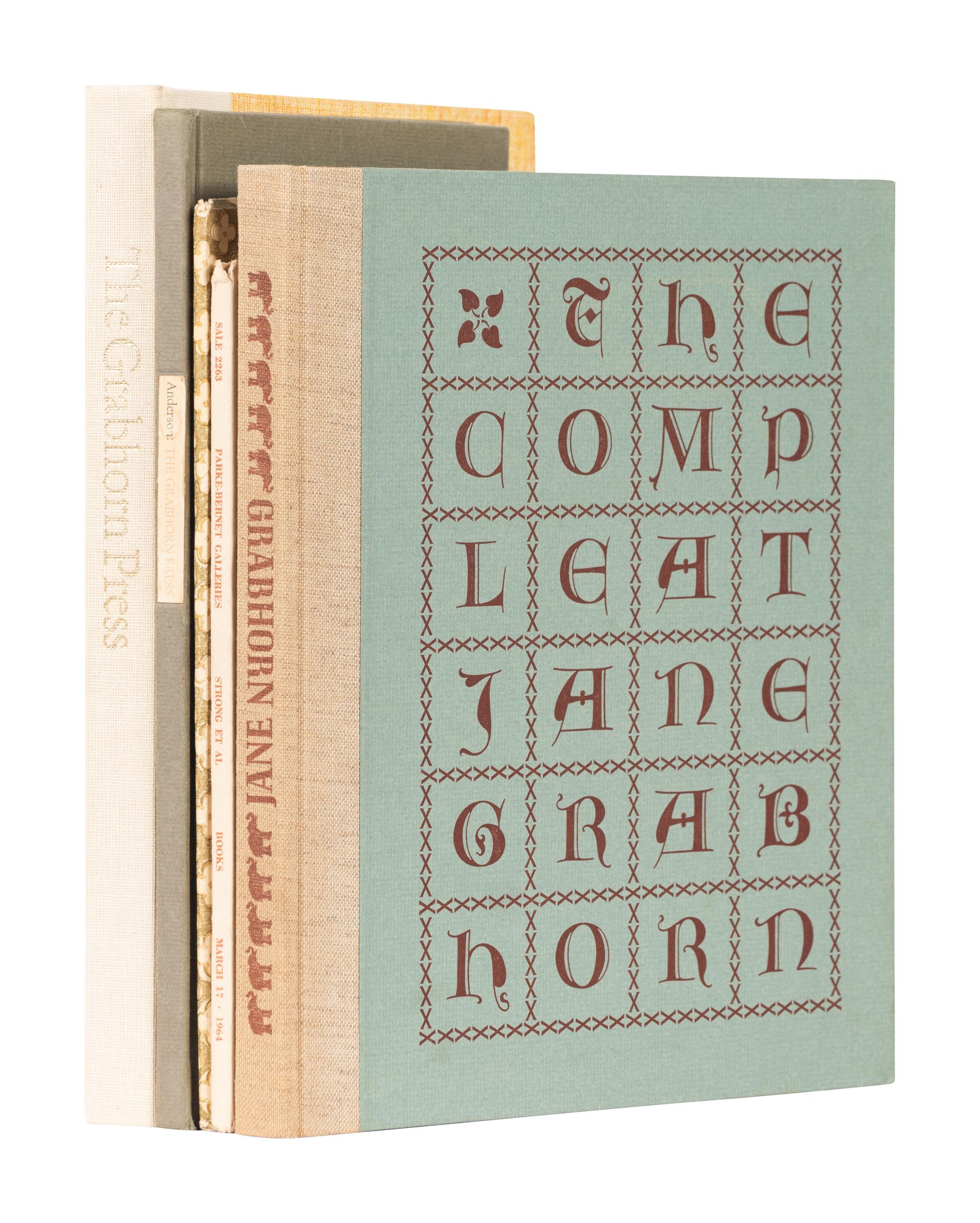 [GRABHORN PRESS]. A group of 5 works printed by the Grabhorn Press, comprising:
