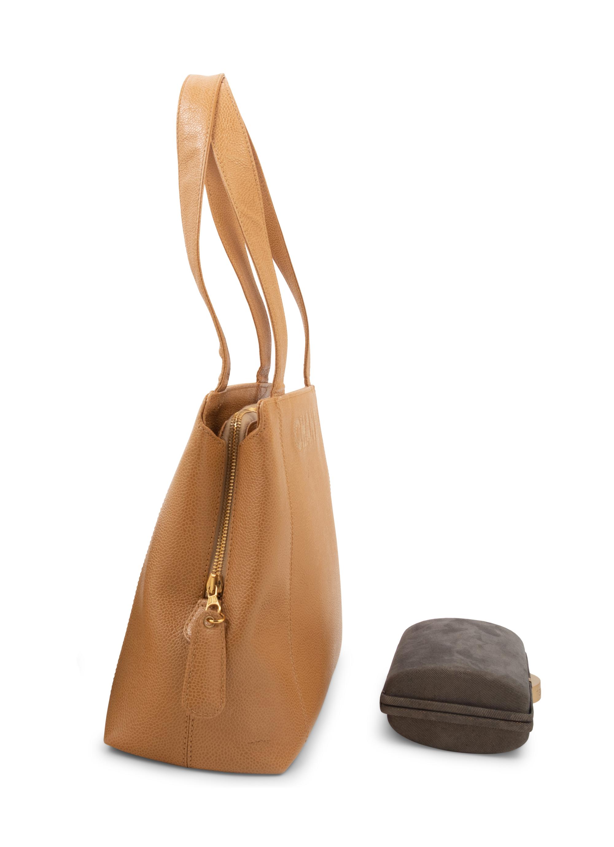 Two Chanel Bags: One Leather Hand Bag, One Metallic Minaudière, 1997-1999