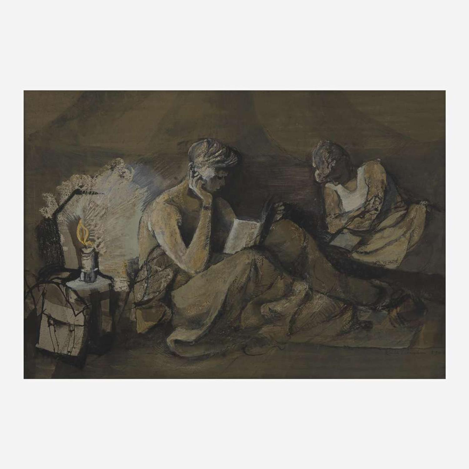 Keith Vaughan (British, 1912-1977) Under Canvas - Night Orderlies Tent