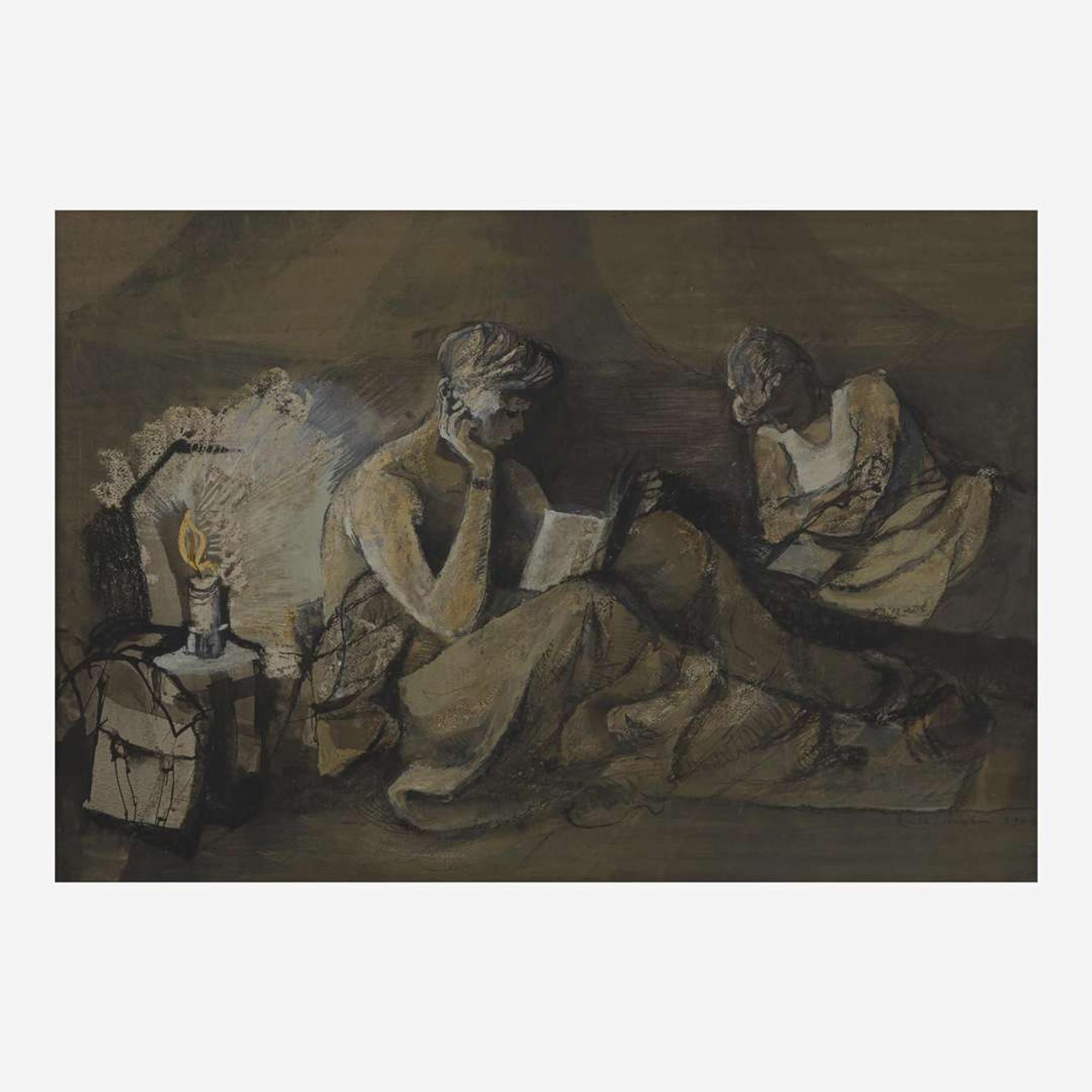 Keith Vaughan (British, 1912-1977) Under Canvas - Night Orderlies Tent