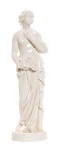 A Belleek Affection Figure, Height 14 1/2 inches.