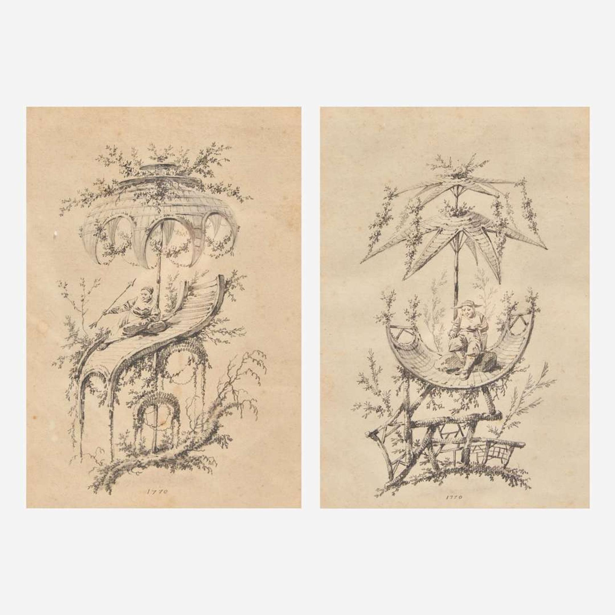 Jean Baptiste Pillement (French, 1728–1808) A Pair of Chinoiseries