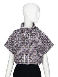 GUCCI x ADIDAS, MONOGRAM TWEED CROP JACKET - UNSOLD, FOR TAG SALE