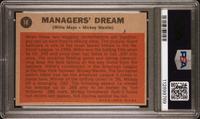 A 1962 Topps Mickey Mantle Willie Mays Managers Dream Baseball Card No. 18 (PSA 7 NM)