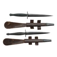 Lot of Two Fairbairn-Sykes Commando Knives with Scabbards