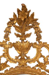 A Large Louis XV Style Giltwood Parclose Mirror
