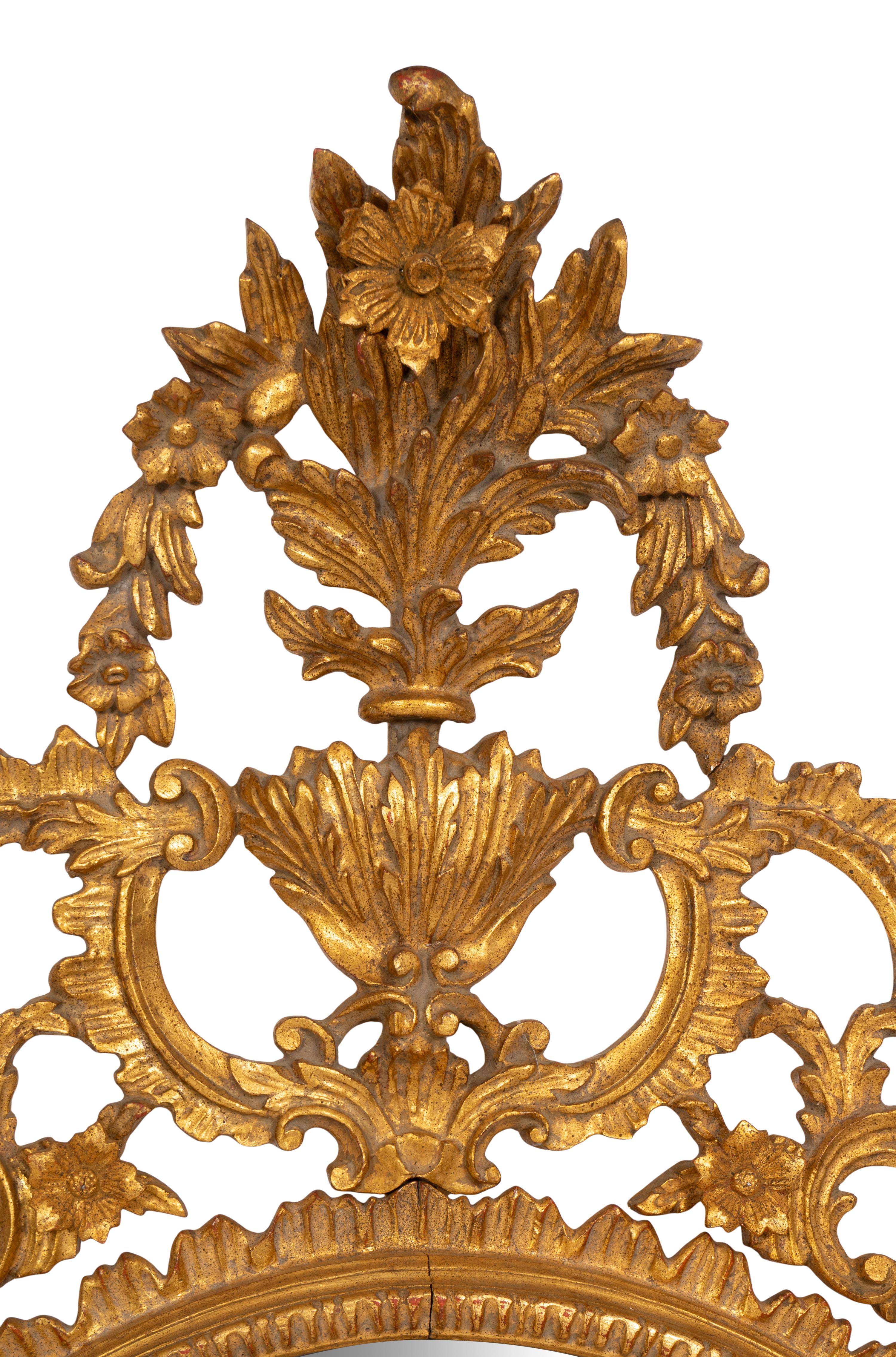 A Large Louis XV Style Giltwood Parclose Mirror