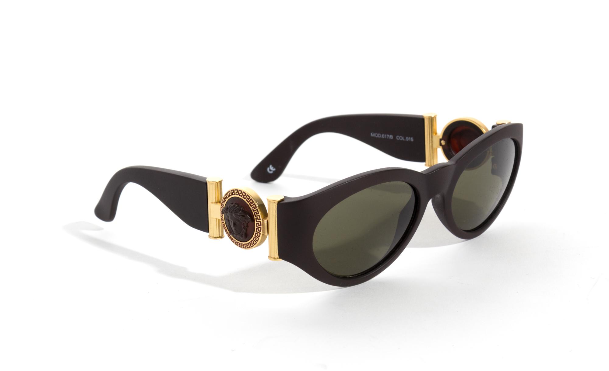 A Pair of Gianni Versace Brown Sunglasses,