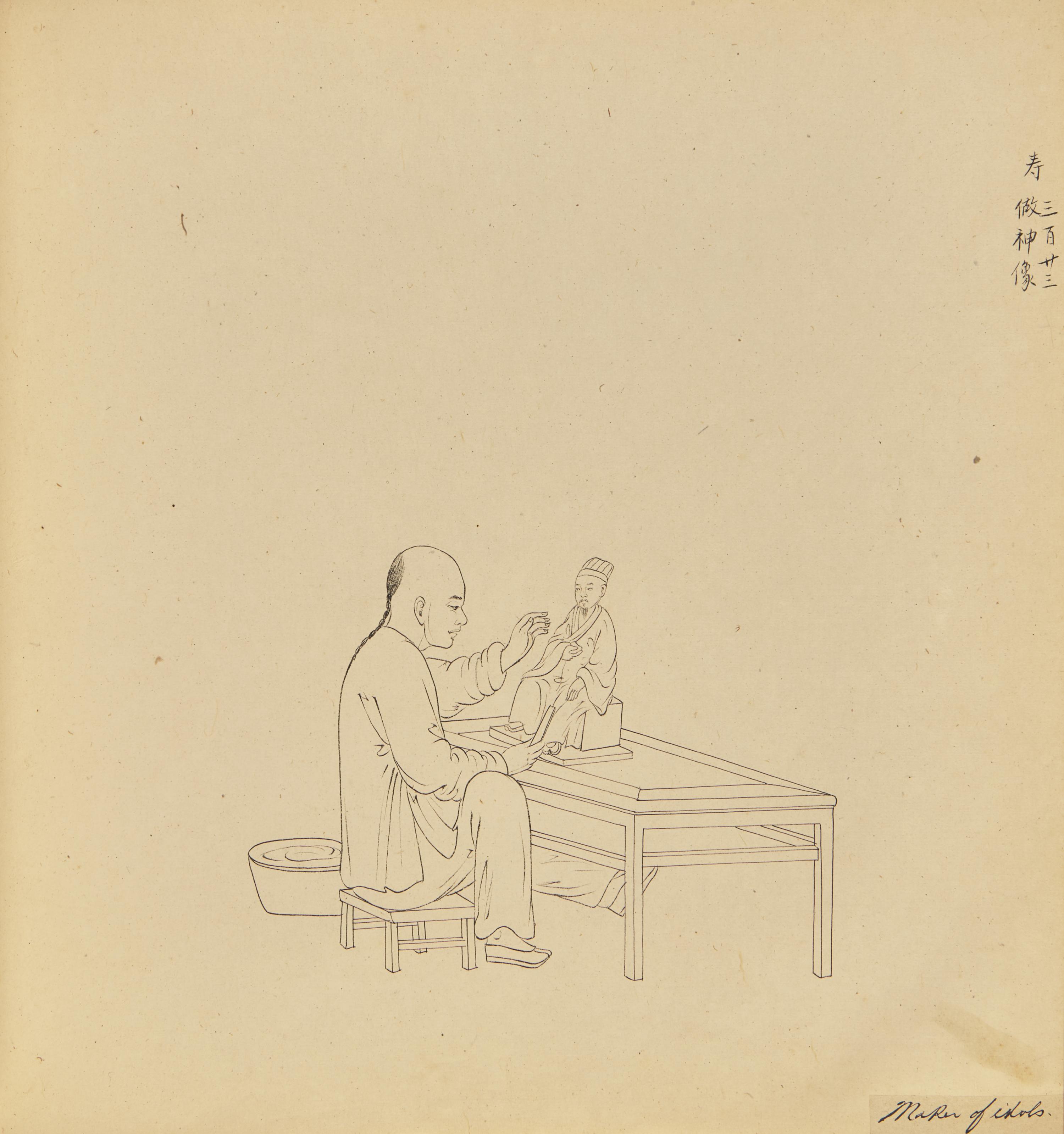 A Rare Chinese Export Album Depicting Chinese Occupations, Studio of Tingqua (1809-1870), Qing Dynasty, Mid 19th Century — 清晚期 关联昌（庭呱，1809-1870）畫室繪《百業中國》冊頁120幀