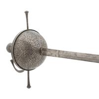 Spanish Etched Steel Cup Hilt Rapier with Klingenthal Blade