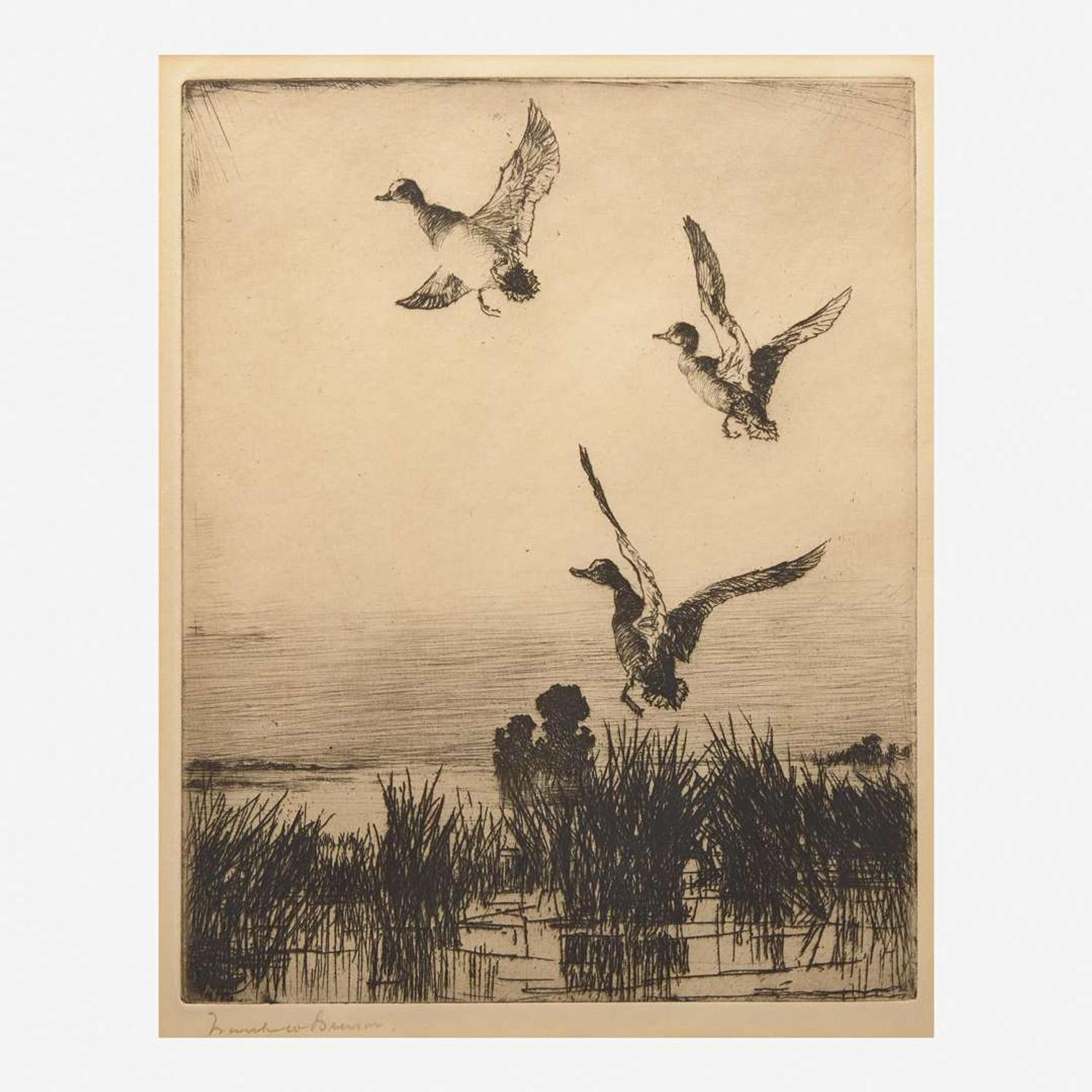 Frank Weston Benson (American, 1862–1951) Group of Four Sporting Scenes