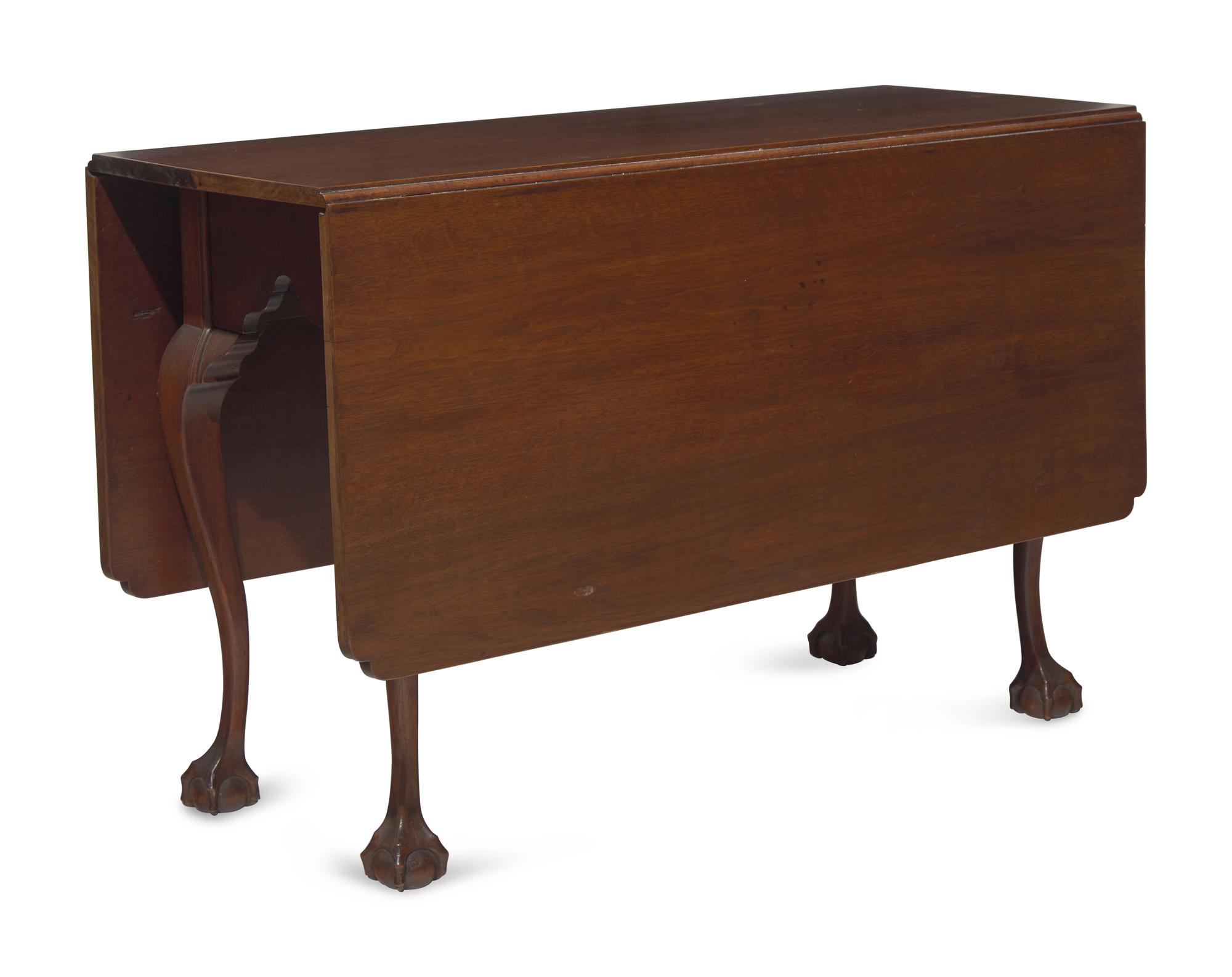 A Chippendale Carved Walnut Drop-Leaf Table, Philadelphia, PA, Circa 1770
