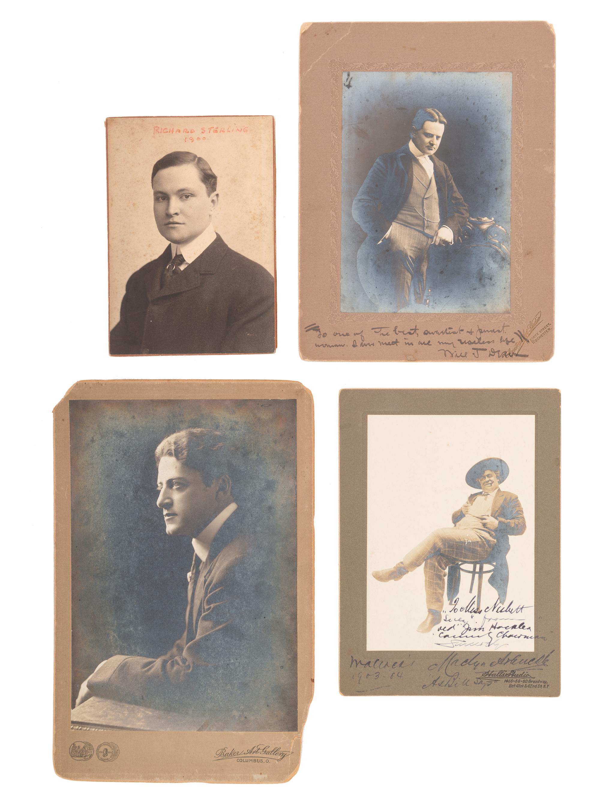 [EARLY PHOTOGRAPHY]. A collection of photographs, artwork, and pamphlets identified to Sol Smith, actor and theatre manager.