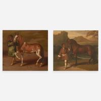 After Abraham van Diepenbeeck (Flemish, 1596–1675) | British School (17th Century) The Duke of Newcastle’s Manège Horses (A Pair)