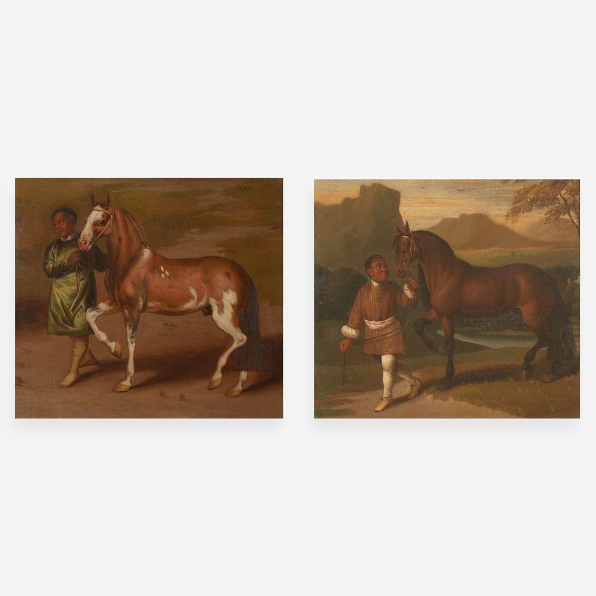 After Abraham van Diepenbeeck (Flemish, 1596–1675) | British School (17th Century) The Duke of Newcastle’s Manège Horses (A Pair)