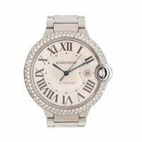 Cartier, Ref. 3001, Stainless Steel 'Ballon Bleu' Watch with Diamond Bezel
