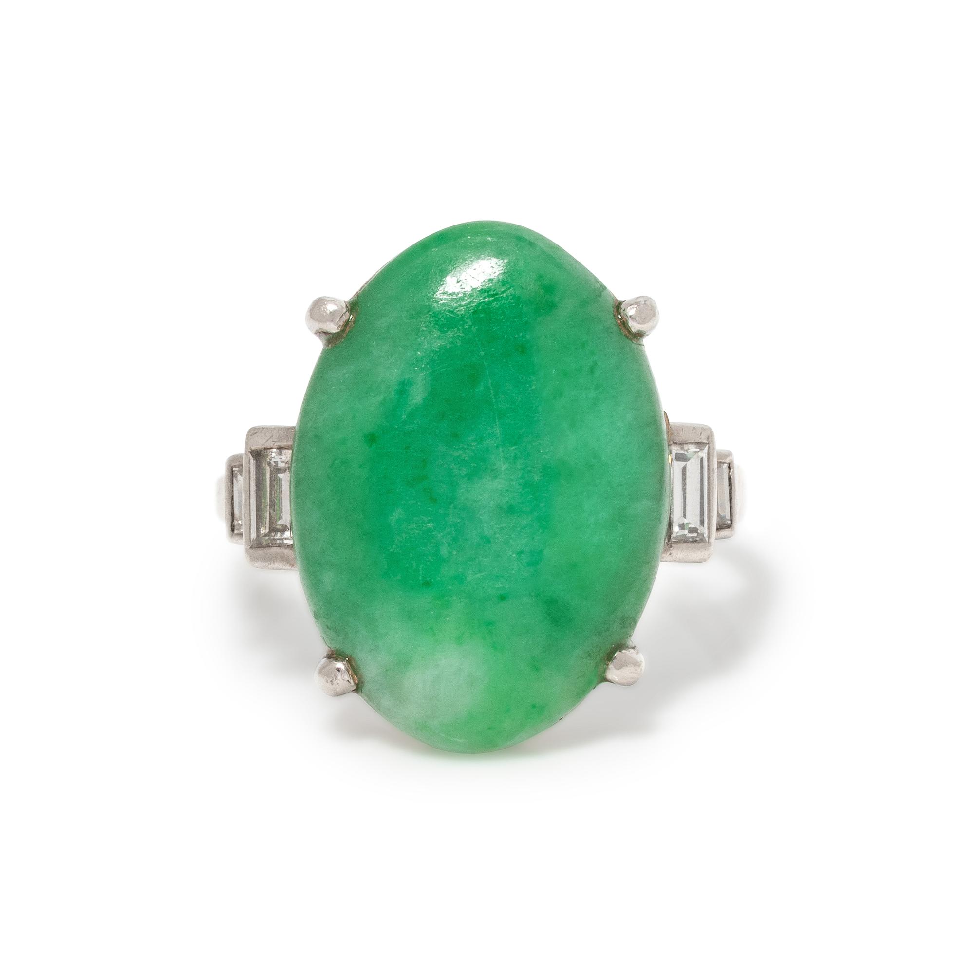JADE AND DIAMOND RING