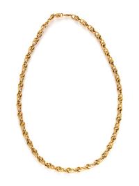 YELLOW GOLD LONGCHAIN NECKLACE