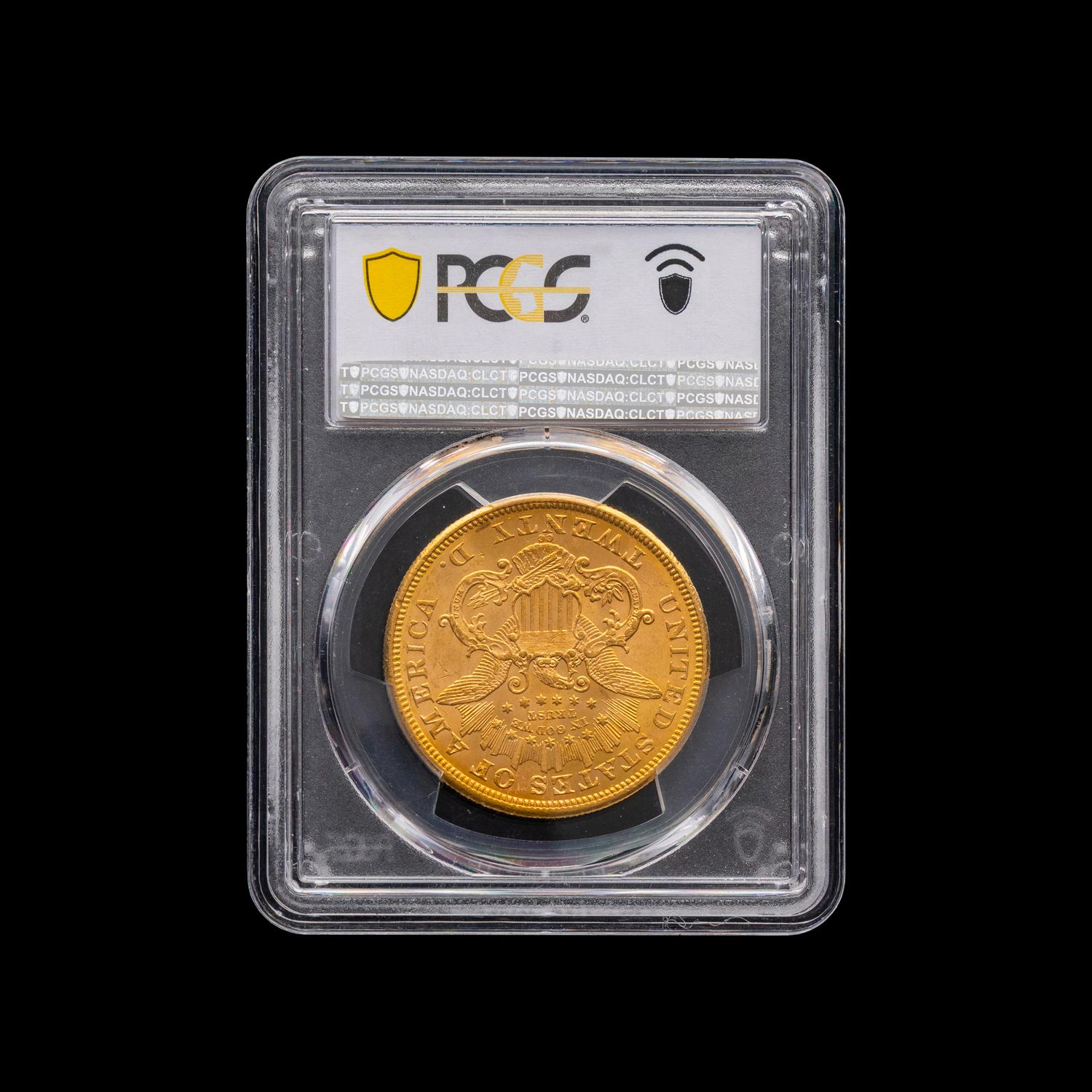 An 1875-CC Liberty Head $20 Gold Coin [PCG MS62+]