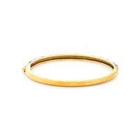 YELLOW GOLD AND ENAMEL BANGLE BRACELET