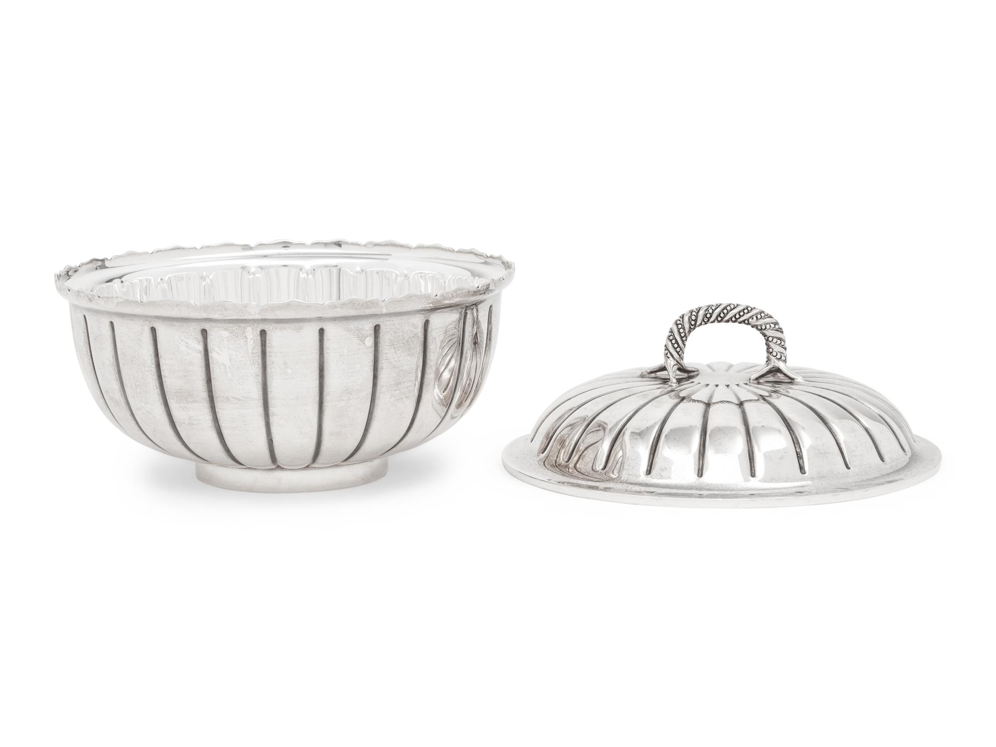 A Mexican Silver Covered Bowl Retailed by Tiffany and Co
