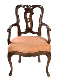 A Dutch Walnut Armchair Height 33 1/4 inches. — LIKELY EARLY 18TH CENTURY