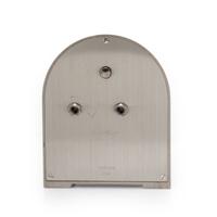 CARTIER, REF. 2746 STAINLESS STEEL AND ENAMEL ALARM CLOCK