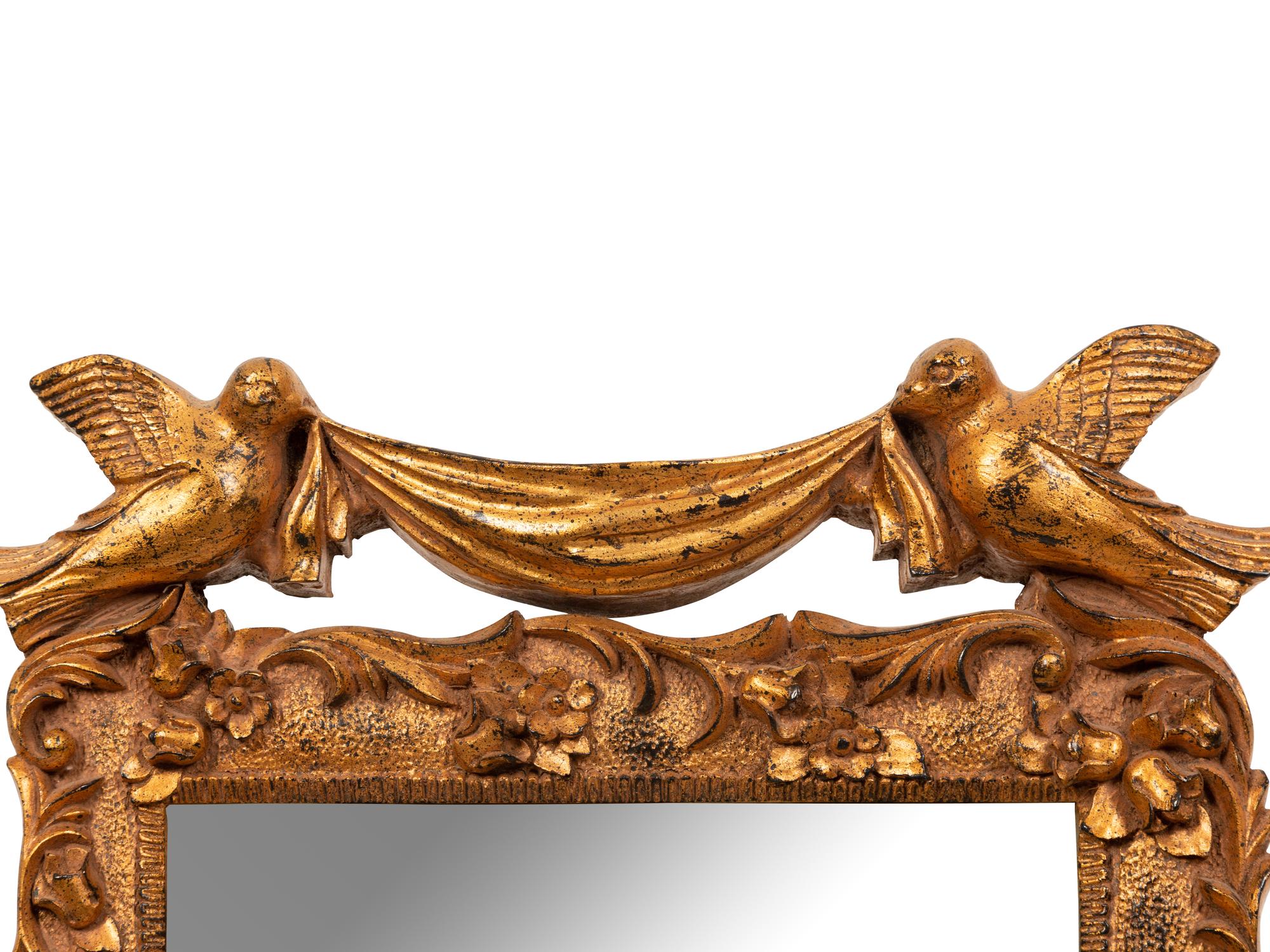 A Italian Giltwood Trumeau Mirror