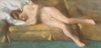 Sleeping Nude; Together with Nude Ascending a Staircase (two works)