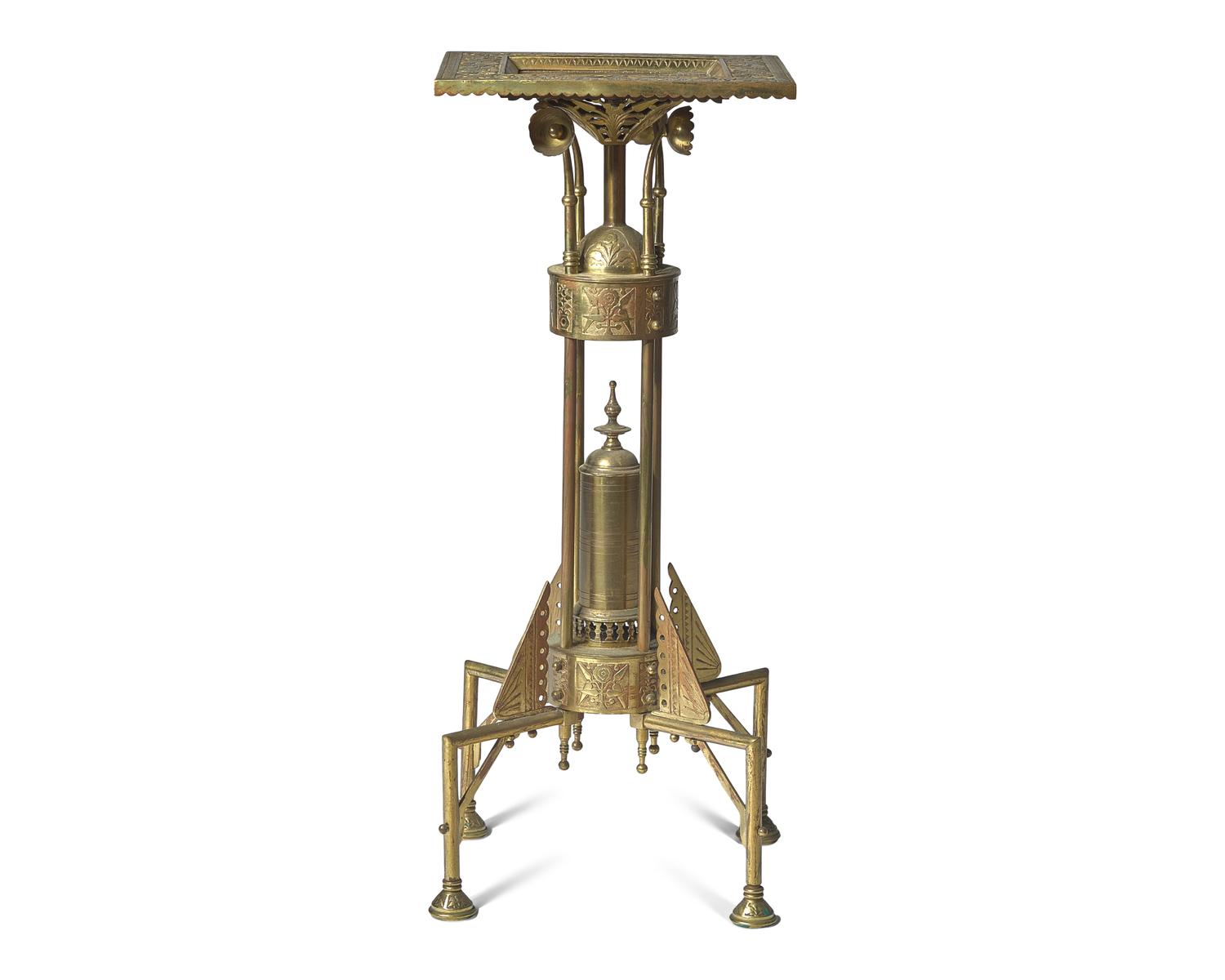 An Aesthetic Movement Brass Stand, Bradley & Hubbard Manufacturing Company, Meriden, CT, Circa 1880