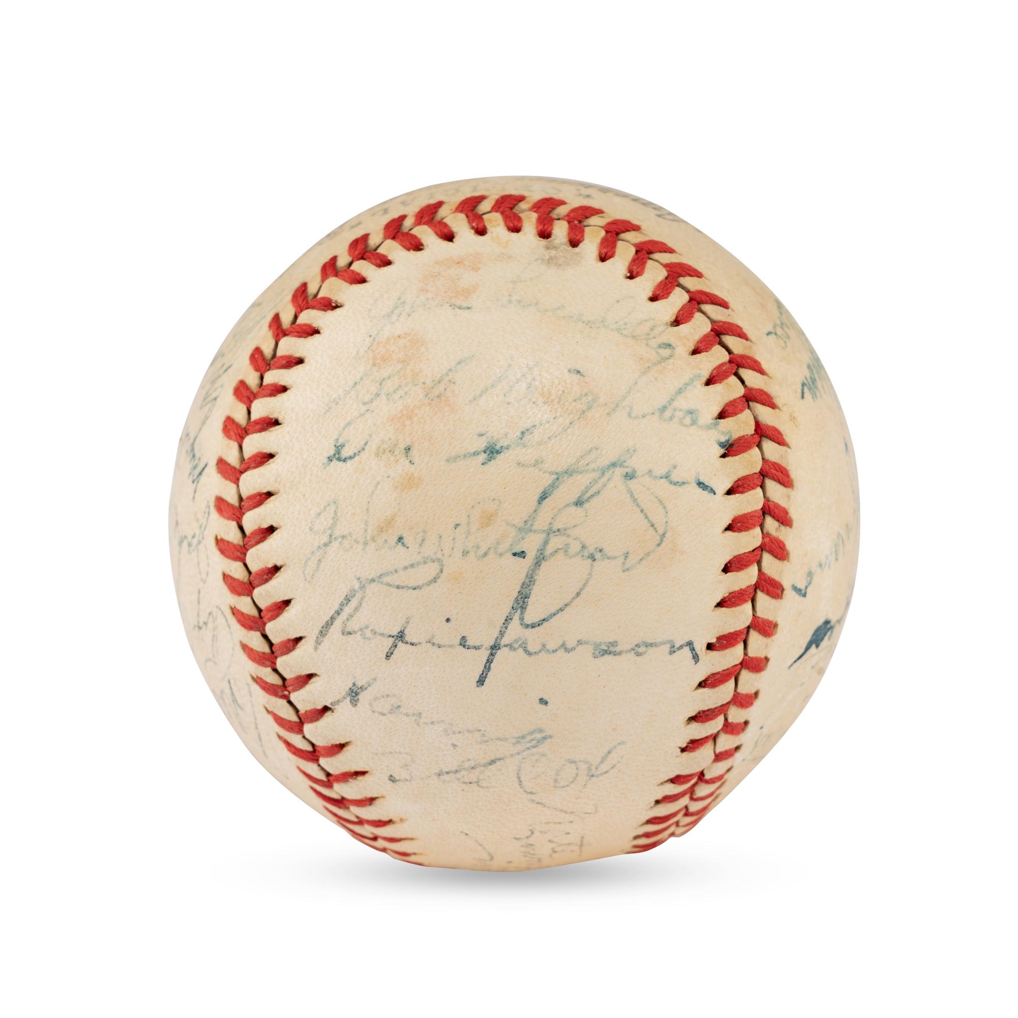 A 1940 St. Louis Browns Team Signed Autograph Baseball