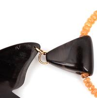 Carved Buffalo Horn Butterfly Necklace and Earrings
